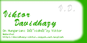 viktor davidhazy business card